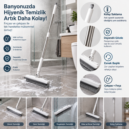 Mopivo™ 180° Uzun Saplı Temizlik Fırçası